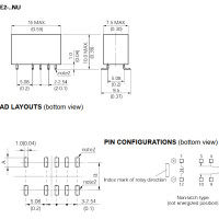 NEC EE2-5NU 5V 2A DPDT Compact SMD Relay UL,CSA
