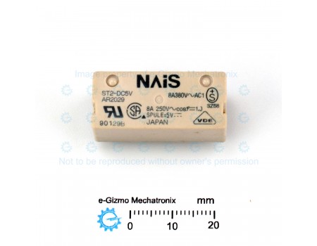 NAIS ST2-DC5V 5V 8A 250VAC Power Relay DPNO UL CSA VDE
