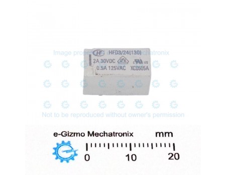 Heng Fu HFD3/24(130) 24V 2A DPDT Signal High Reliability Miniature Relay