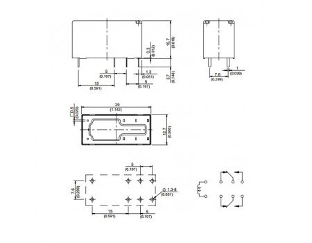 Song Chuan 881-2CH-F-C 24V 8A DPDT Relay  UL,CUL,CSA,VDE