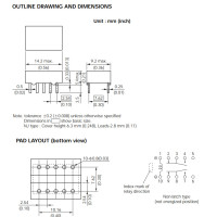 NEC EA2-4.5NU 4.5V 2A DPDT Compact DIP Relay UL,CSA