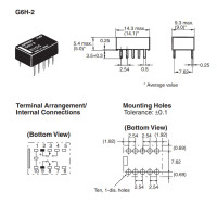Omron G6H-2-100 Ultra Sensitive Compact DPDT Relay 12V DIP