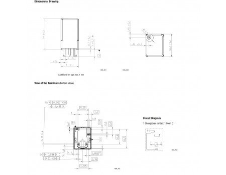 V23138-R1005-A403 Single SPDT Nano Automotive Relay 12VDC 20A