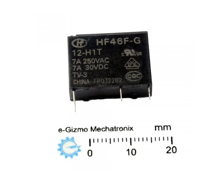HengFu HF46F-G/12-H1T SPST 12V 7A TV-3 Rated Relay