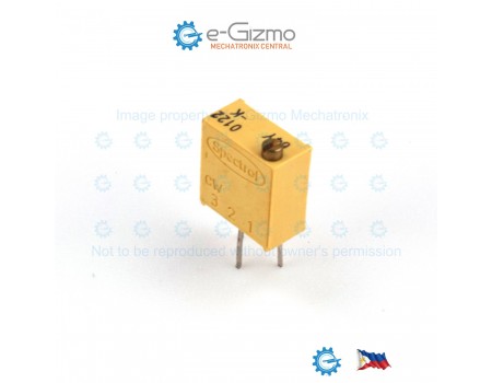 Spectrol 2K Precision Trimmer - 3/8” square, multiturn 64Y204