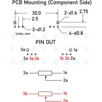 Panasonic Dual Slide Potentiometer 100KG x2 562 Open Frame Center Detent
