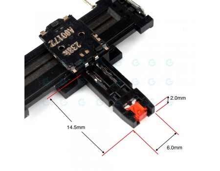 Alps Single Slide Potentiometer 100KB x1 Open Frame Center Detent LED Knob