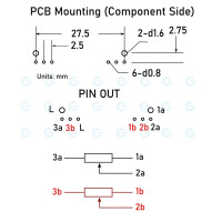 Alps Dual Slide Potentiometer 50KB x2 Open Frame Center Detent