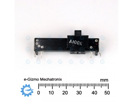 Dual Slide Potentiometer 100KA x2 Open Frame 46mm