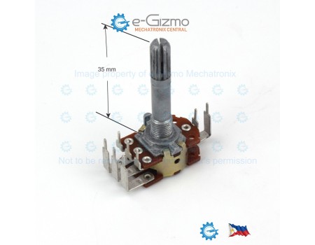50KB x2 Dual Potentiometer with Center Tap and Indents