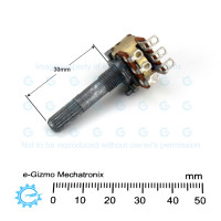 Alps 100KB x2 Dual/Stereo Potentiometer with Center Indent