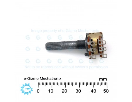Alps 100KB x2 Dual/Stereo Potentiometer with Center Indent
