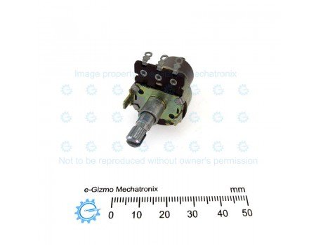 Panasonic 310K Linear Potentiometer with 2 Pole Push Switch
