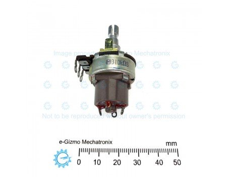 Panasonic 310K Linear Potentiometer with 2 Pole Push Switch