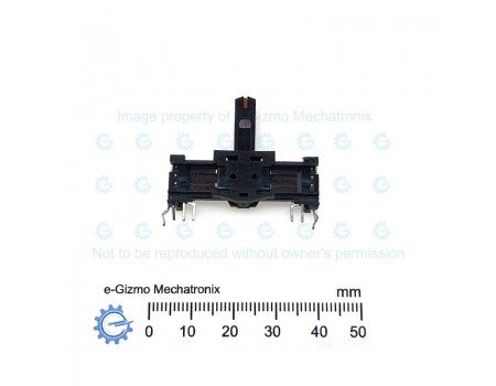 Single Slide Potentiometer Fader 250K B4 taper x1 Open Frame Center Detent