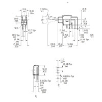 NKK A13 Toggle Switch SPDT 3 position Center OFF PC Solderable