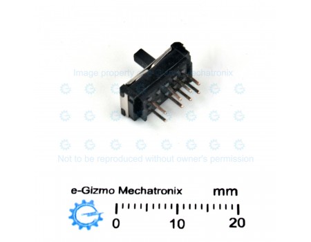 Hosiden 2P3T Miniature Slide Switch 3-position HSW1031-01-410