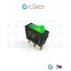 Rocker Seesaw Switch 16A 250VAC SPST with Neon Illumination Green