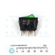 Rocker Seesaw Switch 16A 250VAC SPST with Neon Illumination Green