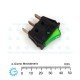 Rocker Seesaw Switch 16A 250VAC SPST with Neon Illumination Green