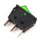 Rocker Seesaw Switch 16A 250VAC SPST with Neon Illumination Green