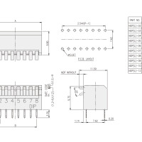 Diptronics 3-way Piano Type DIP Switch
