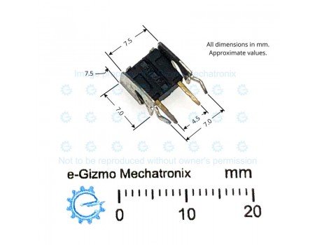Tact Tactile Switch SPST 6x6mm Right Angle