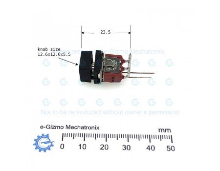 8121 SPDT Push Button Switch with LED Indicator PC Mount
