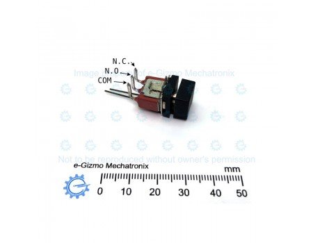 8121 SPDT Push Button Switch with LED Indicator PC Mount