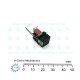 8121 SPDT Push Button Switch with LED Indicator PC Mount