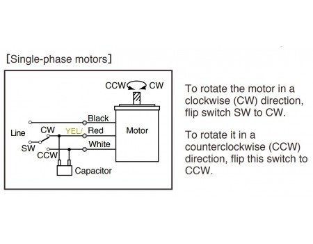Reversible 100/115V 6W AC Motor 2RK6GN-AW2 with 2GN50L-D5 Gearhead [USED]