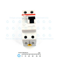 ABB 2-pole 25A Residual Current RCCB ELB GFI Circuit Breaker FH202 [Surplus]