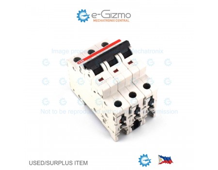 ABB 3-pole 16A 400VAC Circuit Breaker S203-C16 [Surplus]
