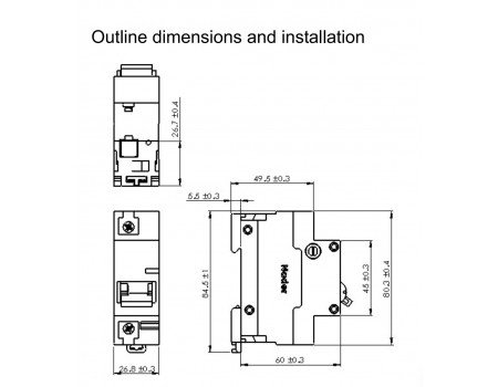 Nader 1-pole Circuit Breaker 125A NDM1A-125-C125 [USED]