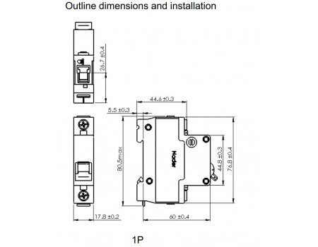 Nader 1-pole Circuit Breaker 32A NDM1A-63-C32 [USED]